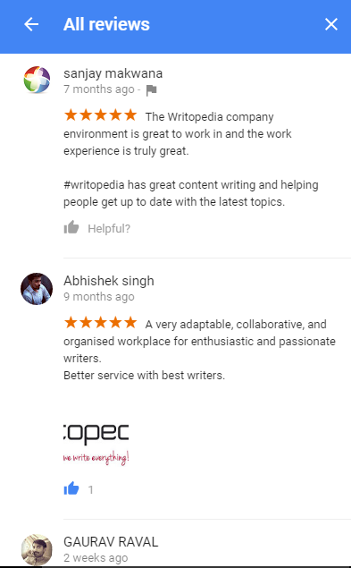 Reviews for Writopedia - My Business